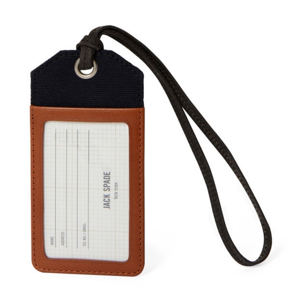 jack spade dipped luggage tag industrial canvas